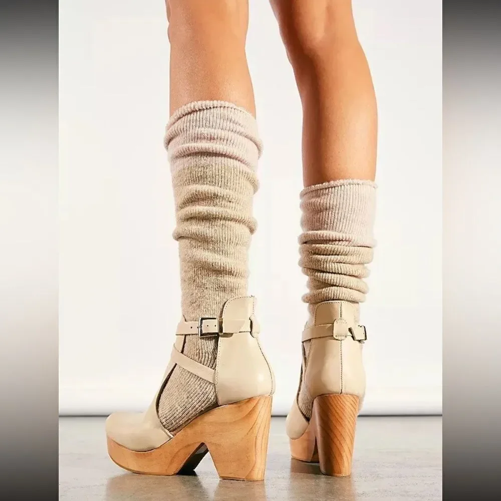 New Free People Cedar Platform Clogs Heels_2